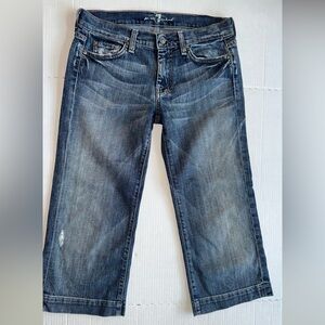 Seven‎ 7 For All Mankind Women’s Dojo Shorts Jeans Size 28 Blue Lagenlook Beach